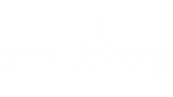 A white logo on a transparent background showing the word Conferences followed by the phrase Transforming Towards Excellence. Above the text is an abstract symbol composed of intersecting lines and shapes, forming a geometric pattern.