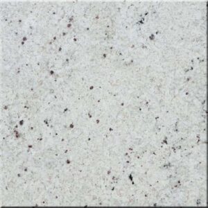 Granite surface with a light gray base and scattered dark speckles. The texture is rough and naturally patterned, giving it a speckled, stone-like appearance.