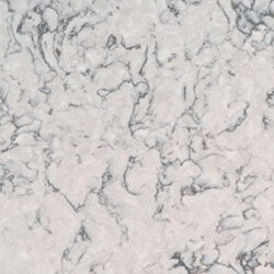 White marble texture with dark, intricate veining patterns throughout. The surface has a glossy finish, giving it a polished look.