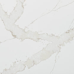 White marble surface with subtle gray veining forming organic, flowing patterns across the stone. The design is elegant and understated, highlighting the natural texture and color variations typical of marble.