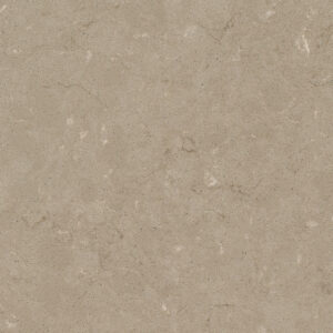 Close-up of a beige marble surface with subtle veining and speckled textures. The natural stone pattern features light earthy tones with small lighter streaks and dots, creating an elegant and smooth appearance.