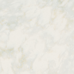 A close-up of a white marble surface with subtle gray and gold veining, creating a textured and elegant appearance. The pattern is irregular and natural, giving a classic and luxurious feel.