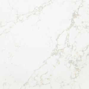 Marble-like surface with a white background and subtle gray veining pattern. The design is delicate and flowing, resembling natural stone.