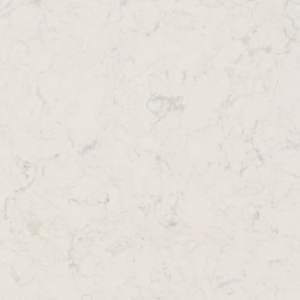 White marble surface with subtle gray veining, creating an elegant and natural pattern. The texture is smooth and polished, reflecting light softly across the surface.