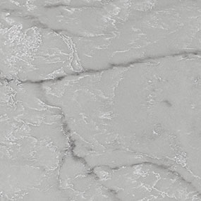 Close-up of a light gray marble surface with subtle white veins and variations in texture, creating a natural, elegant pattern.