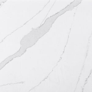 Marble texture with a white background featuring subtle gray veins running diagonally across the surface, creating a natural, elegant pattern.