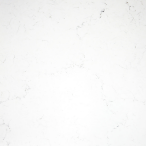 A white marble surface with subtle gray veining and a smooth, polished texture.