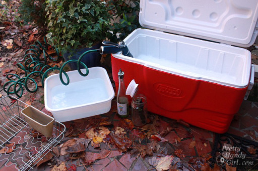 DIY farmhouse sink, courtesy of blogger Pretty Handy Girl
